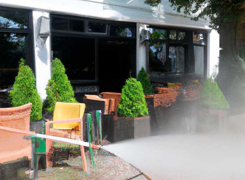 restaurant-patio-being-jet-washed-by-fluid-hygiene